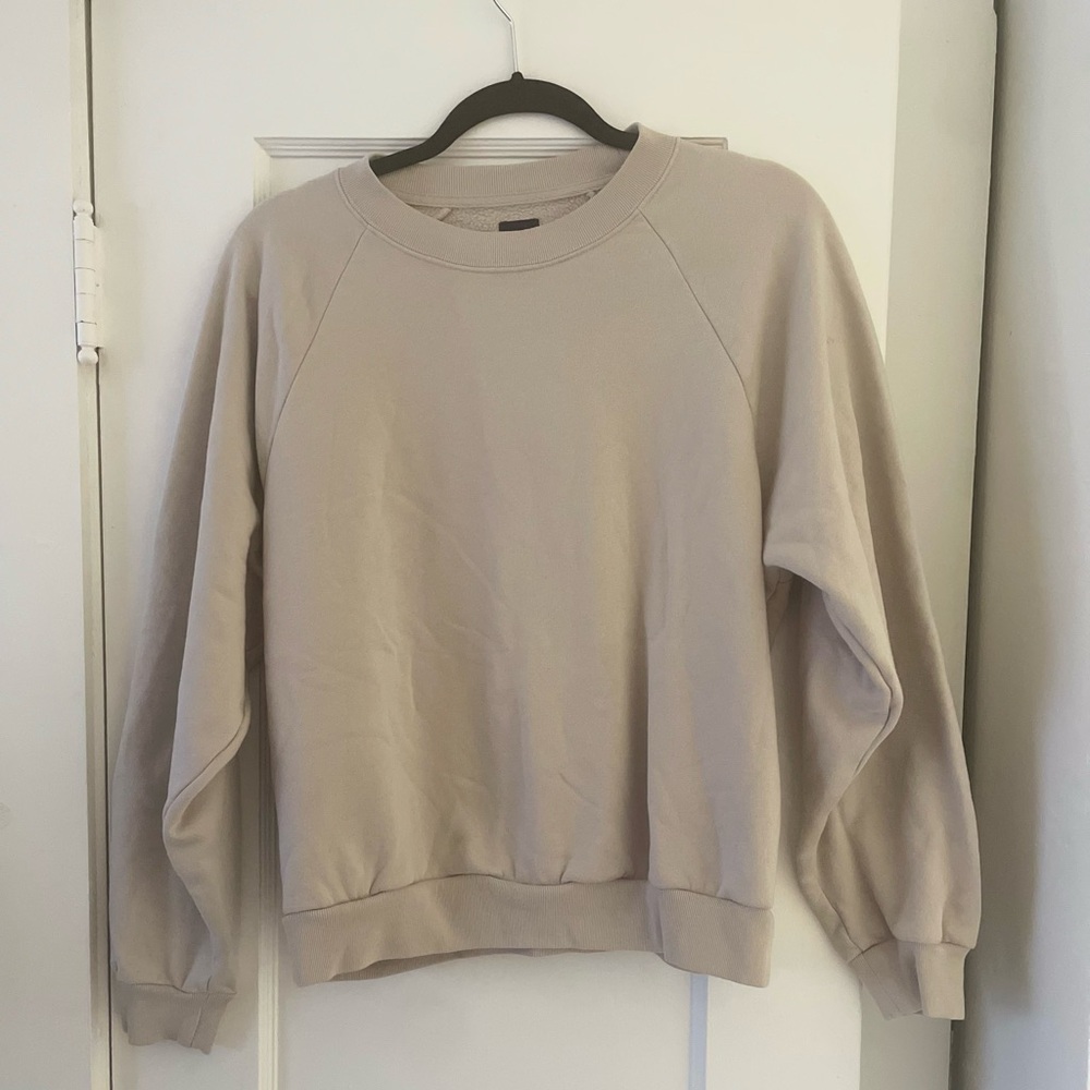 GAP Light Beige Fleece-Lined Sweatshirt